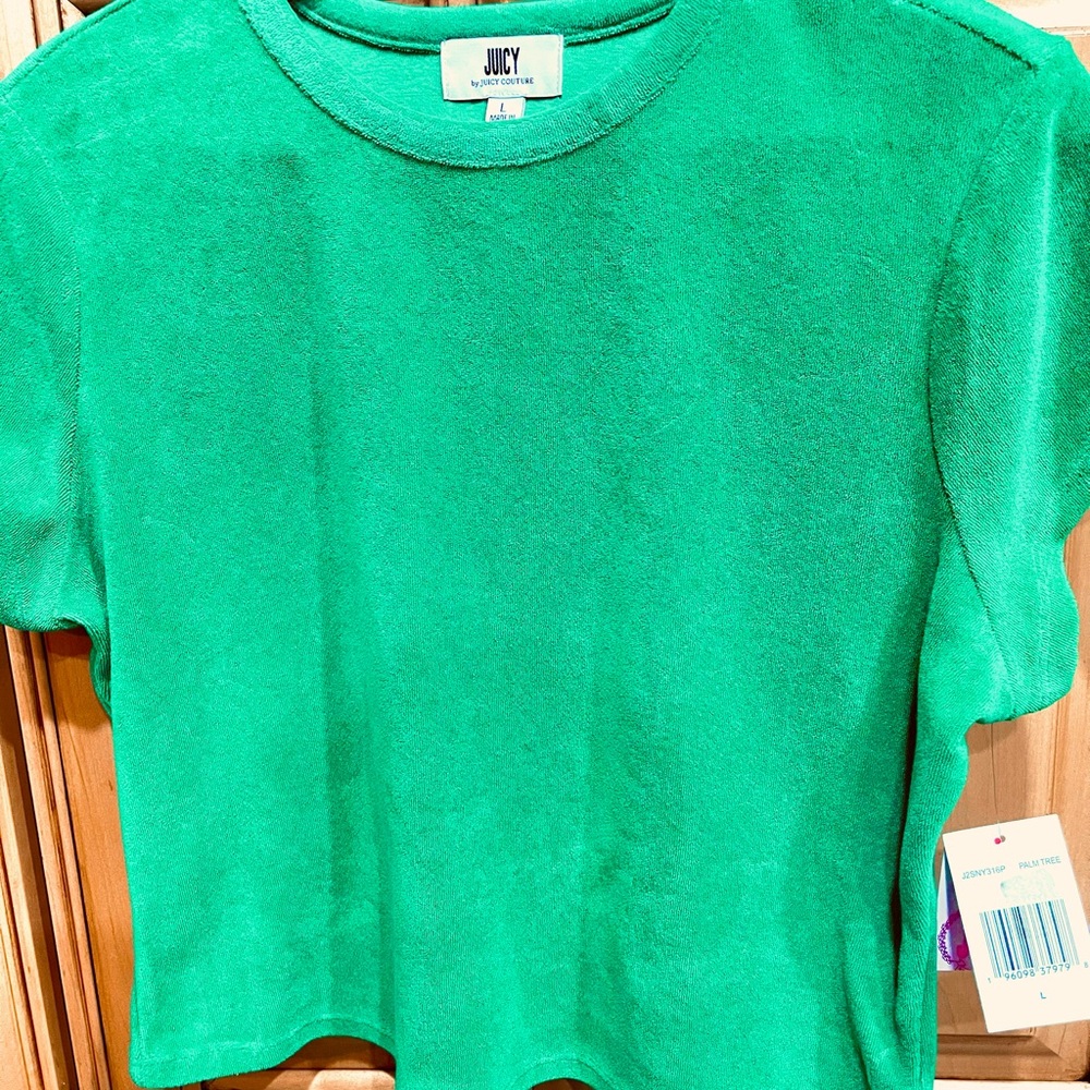 JUICY COUTURE - Terry  cropped top -NWT - emerald green